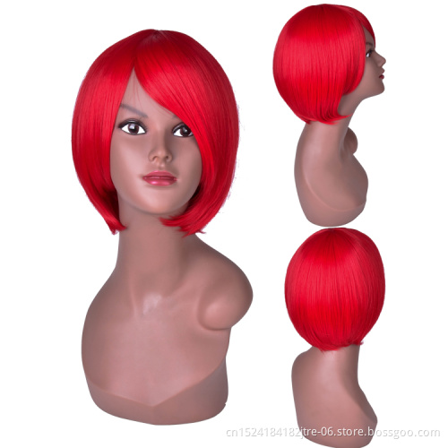 factory wholesale different colors short synthetic wig for sale